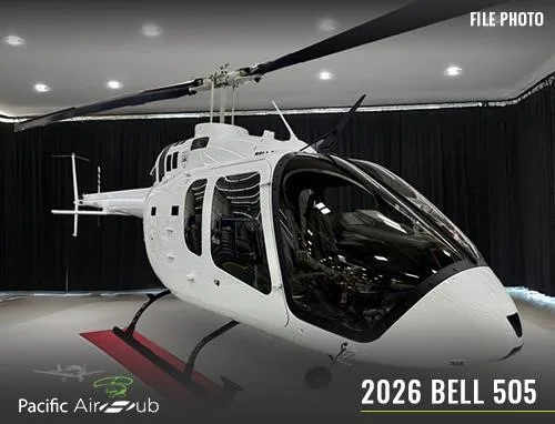 Marketing image of a 2026 BELL 505 JET RANGER X.