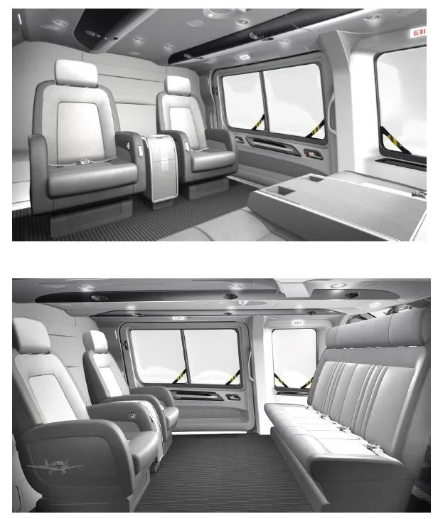 Cabin interior of a 2023 AIRBUS H160.