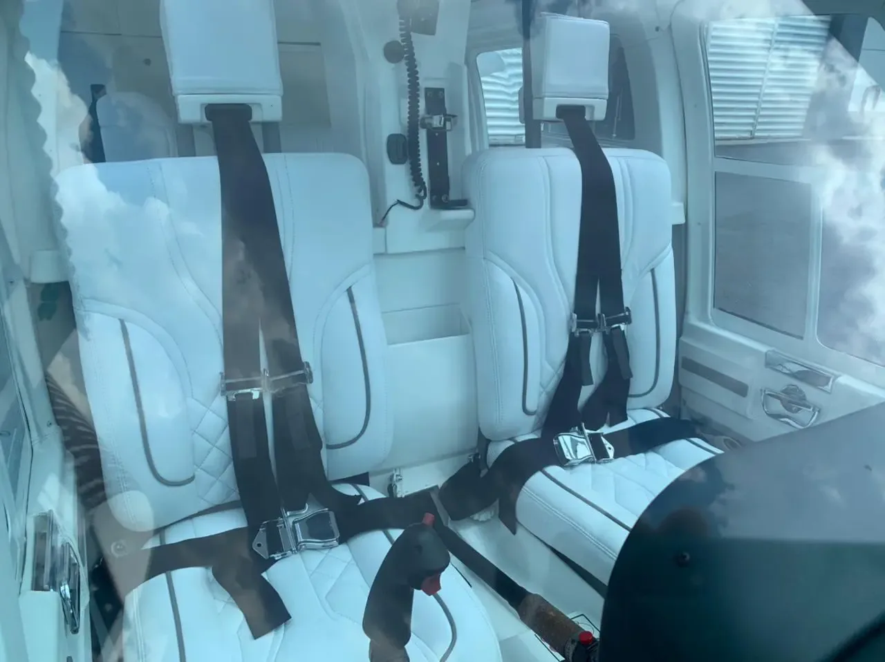 Cabin interior of a 1992 Bell 206B III Jet Ranger.