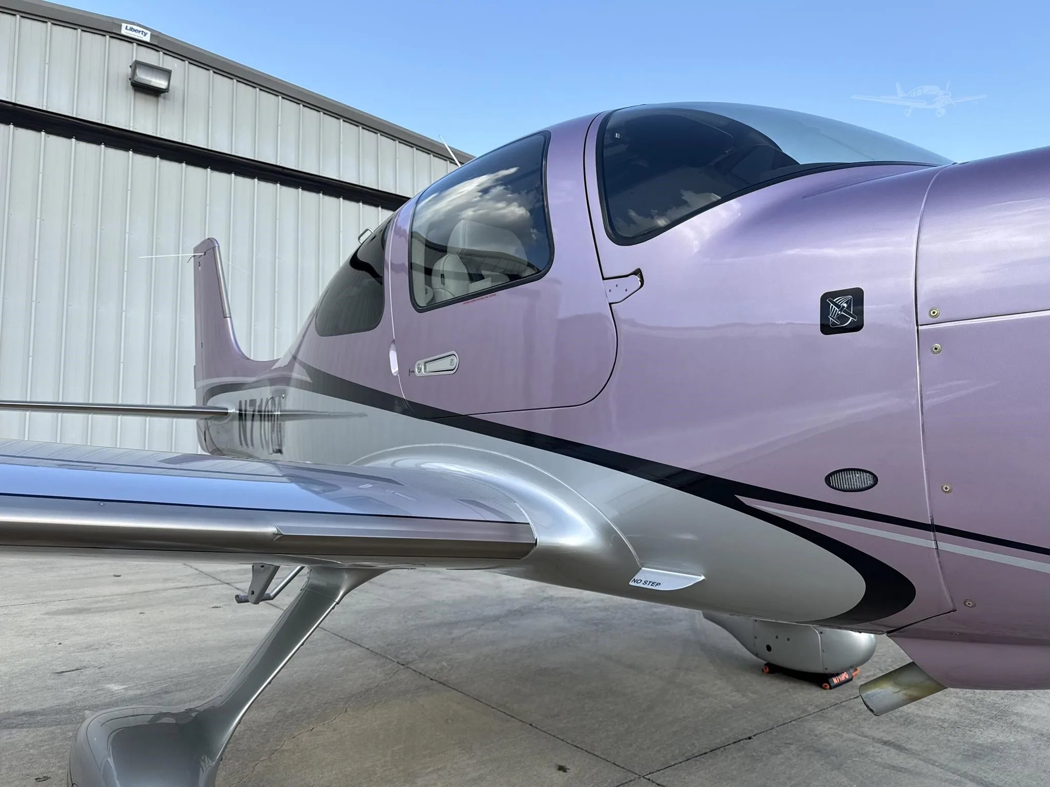 Exterior view of a 2024 CIRRUS SR22-G7, N710PG.