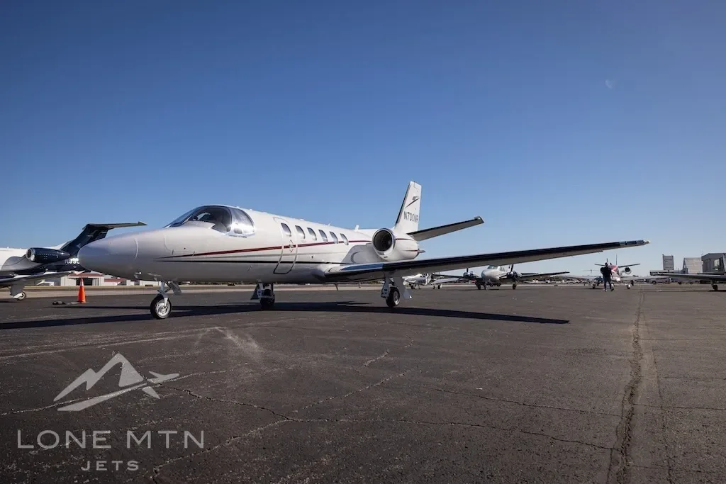 Exterior view of a 2005 Cessna Citation, N700NR.
