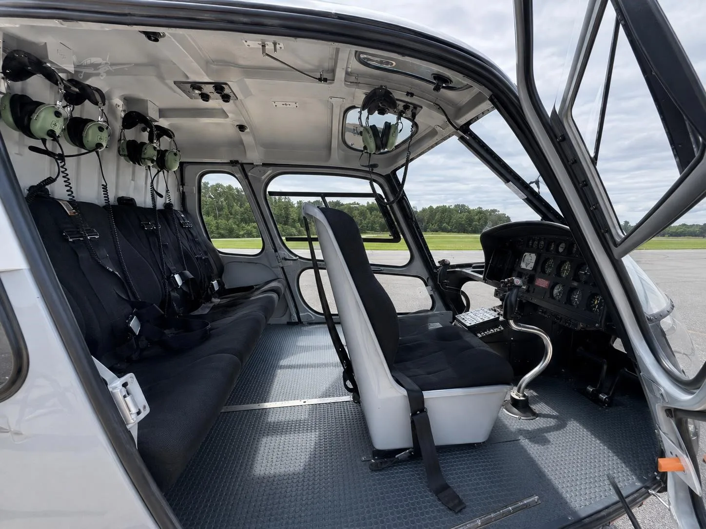 Cabin interior of a 1989 EUROCOPTER AS350BA.