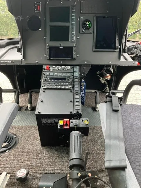 Cockpit and instrument panel of a 2025 AIRBUS H125.
