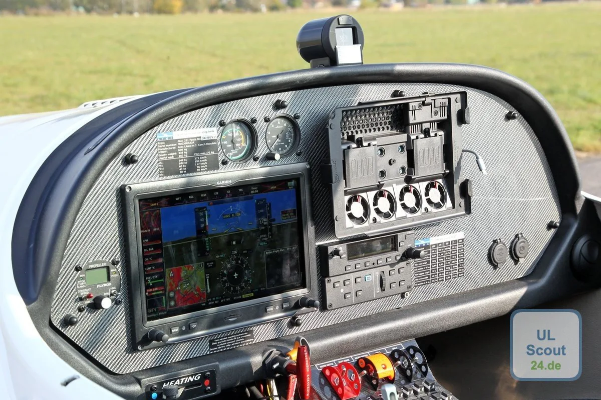 Avionics suite of a 2023 ATEC Faeta 321 NG.