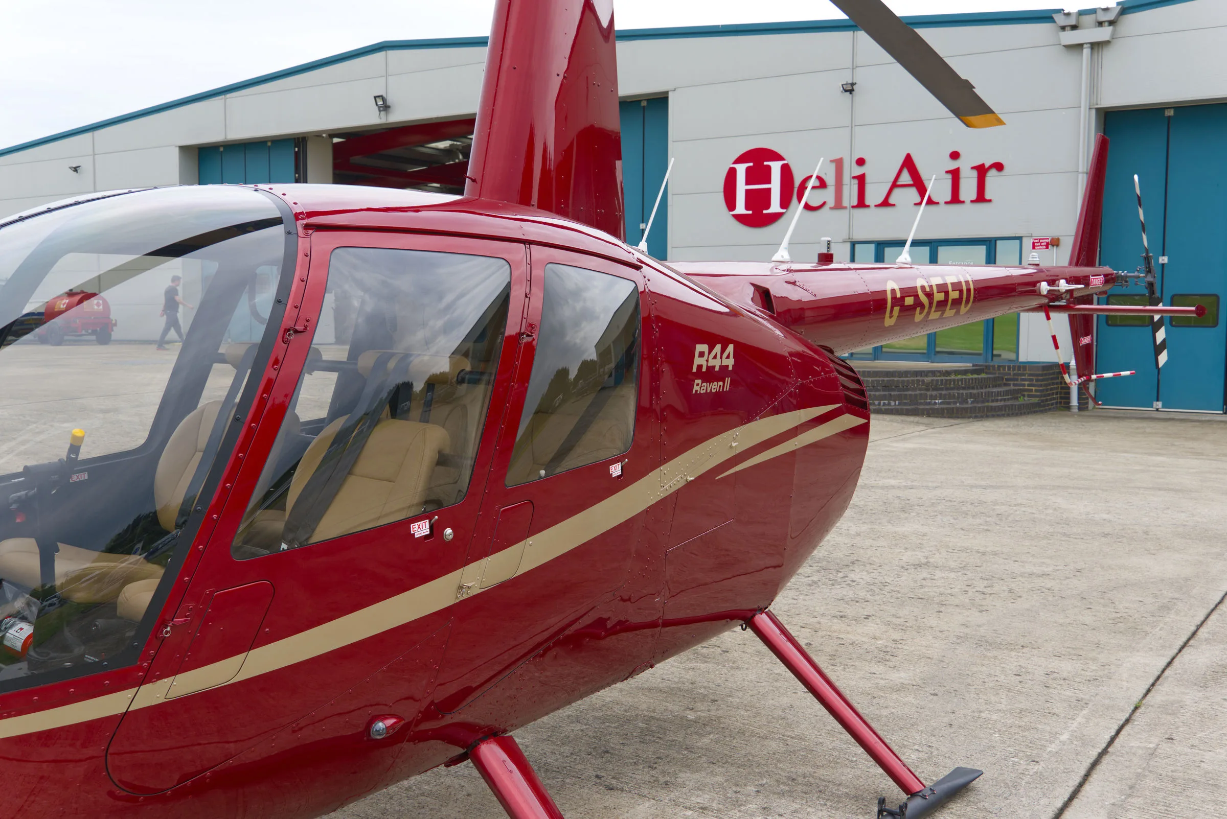 Exterior view of a 2025 Robinson R44 Raven II, G-SEEU.