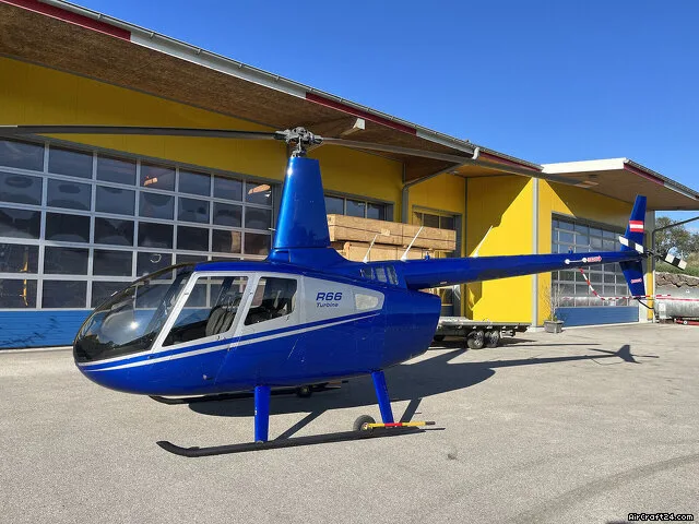 Exterior view of a 2025 Robinson R66.