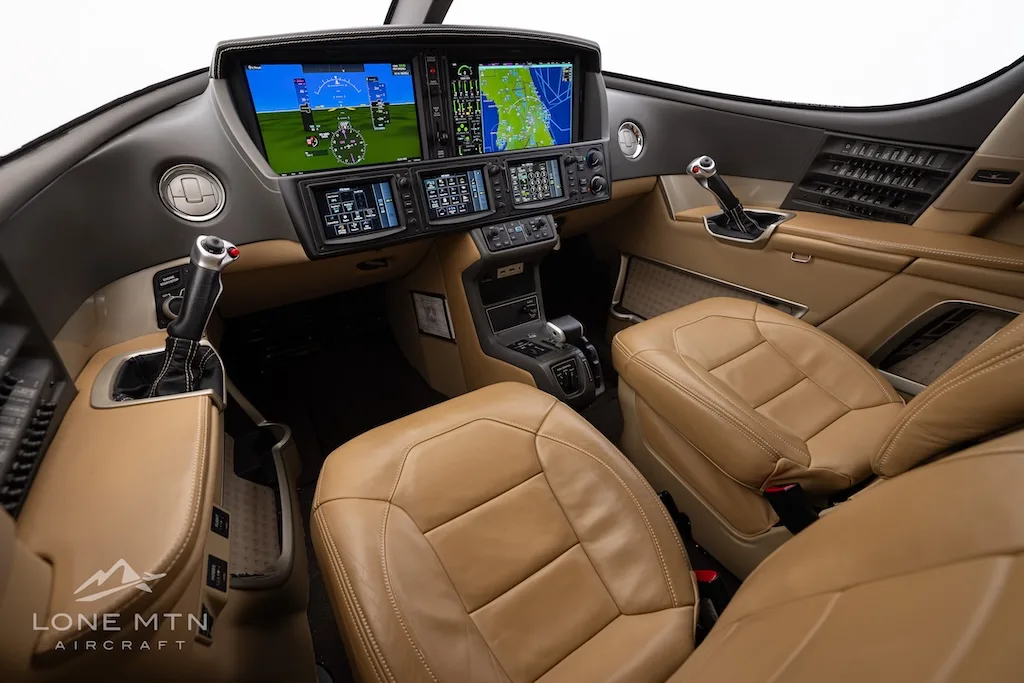 Avionics suite of a 2019 Cirrus SF50 G2+ Vision Jet.