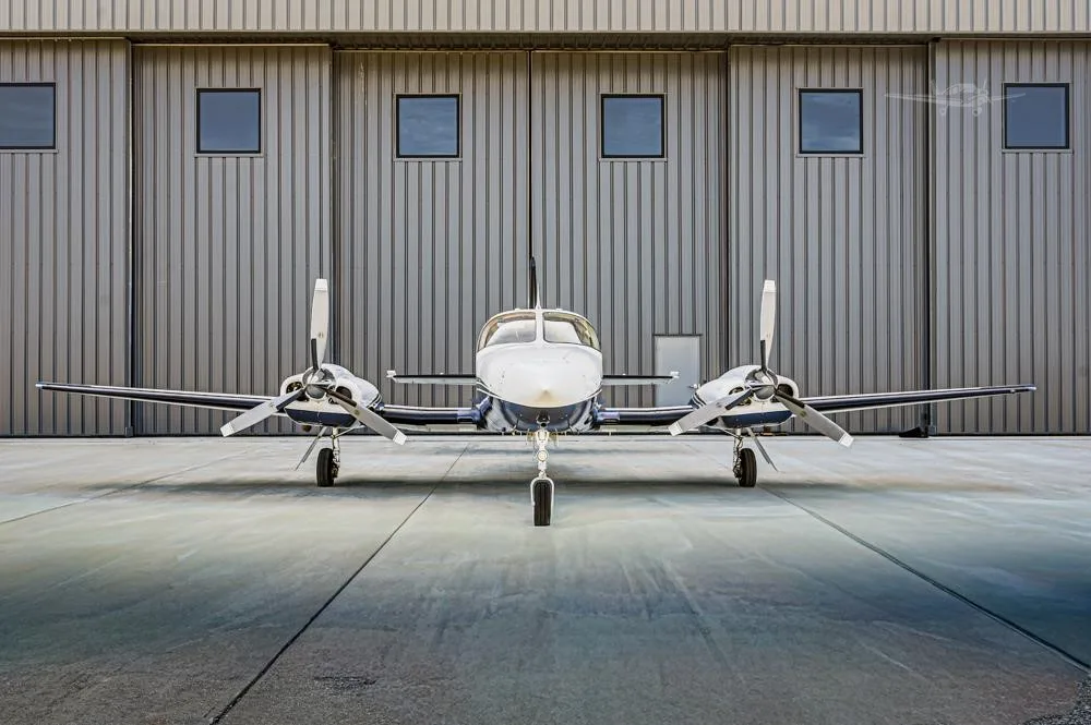 Exterior view of a 1979 CESSNA 421C, N45BB.