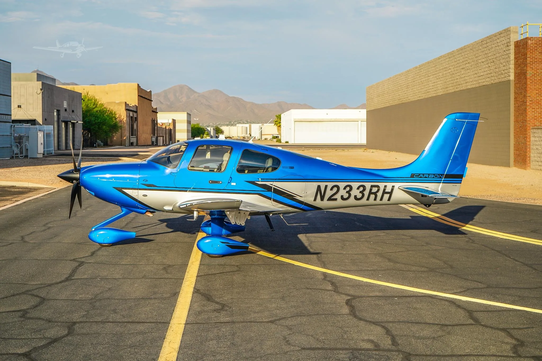 Exterior view of a 2026 CIRRUS SR22-G7+ TURBO, N233RH.
