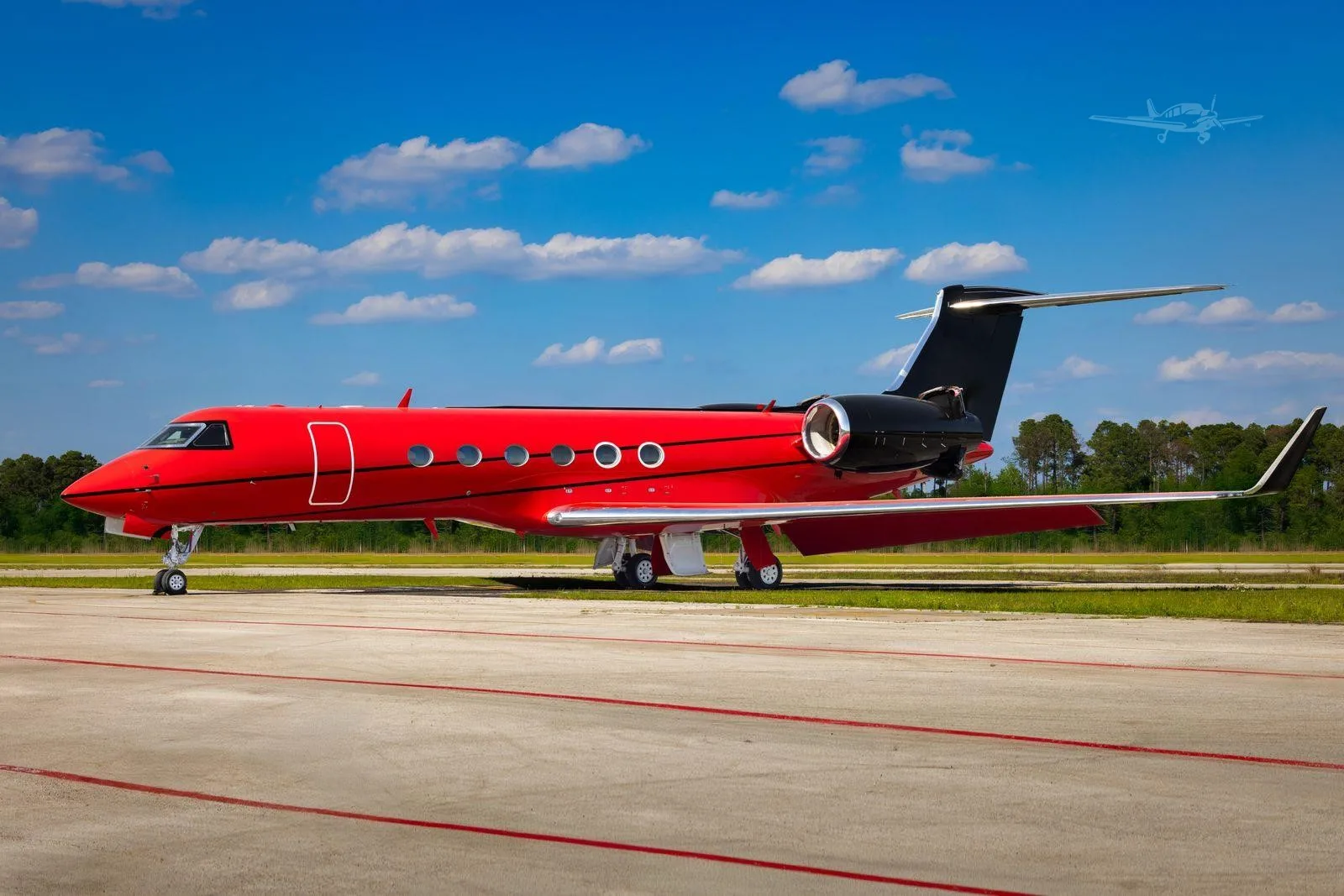 Exterior view of a 1997 GULFSTREAM GV, N740SS.