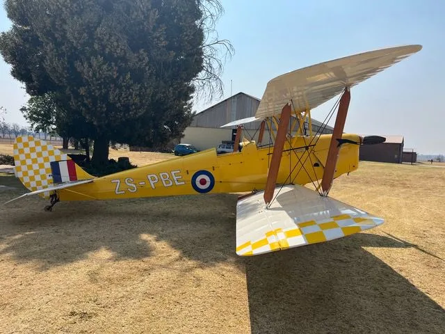 Exterior view of a 1943 de Havilland DH-82A Tiger Moth.