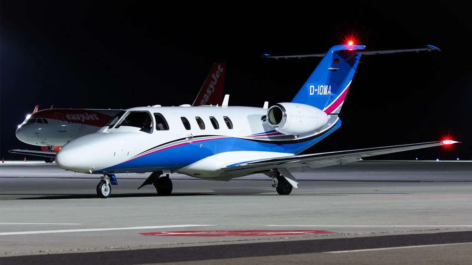 Exterior view of a 2006 Cessna Citation Jet 1+, D-IOWA.