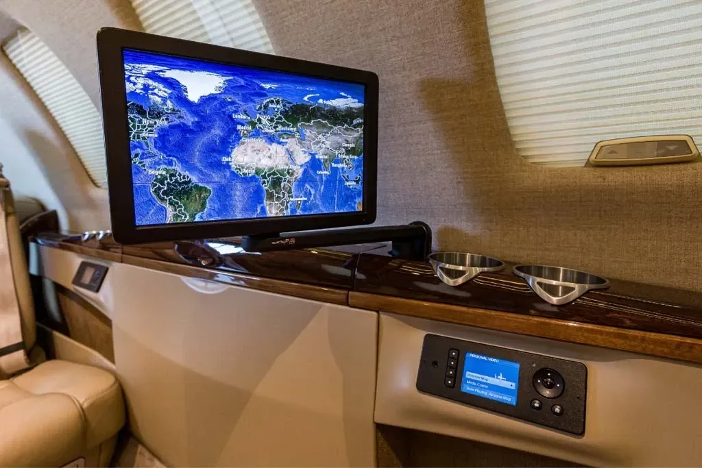 Cabin interior of a 2012 Cessna Citation.
