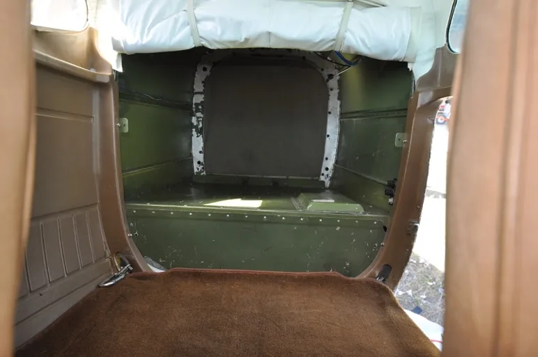 Cabin interior of a 1973 Cessna 185F.