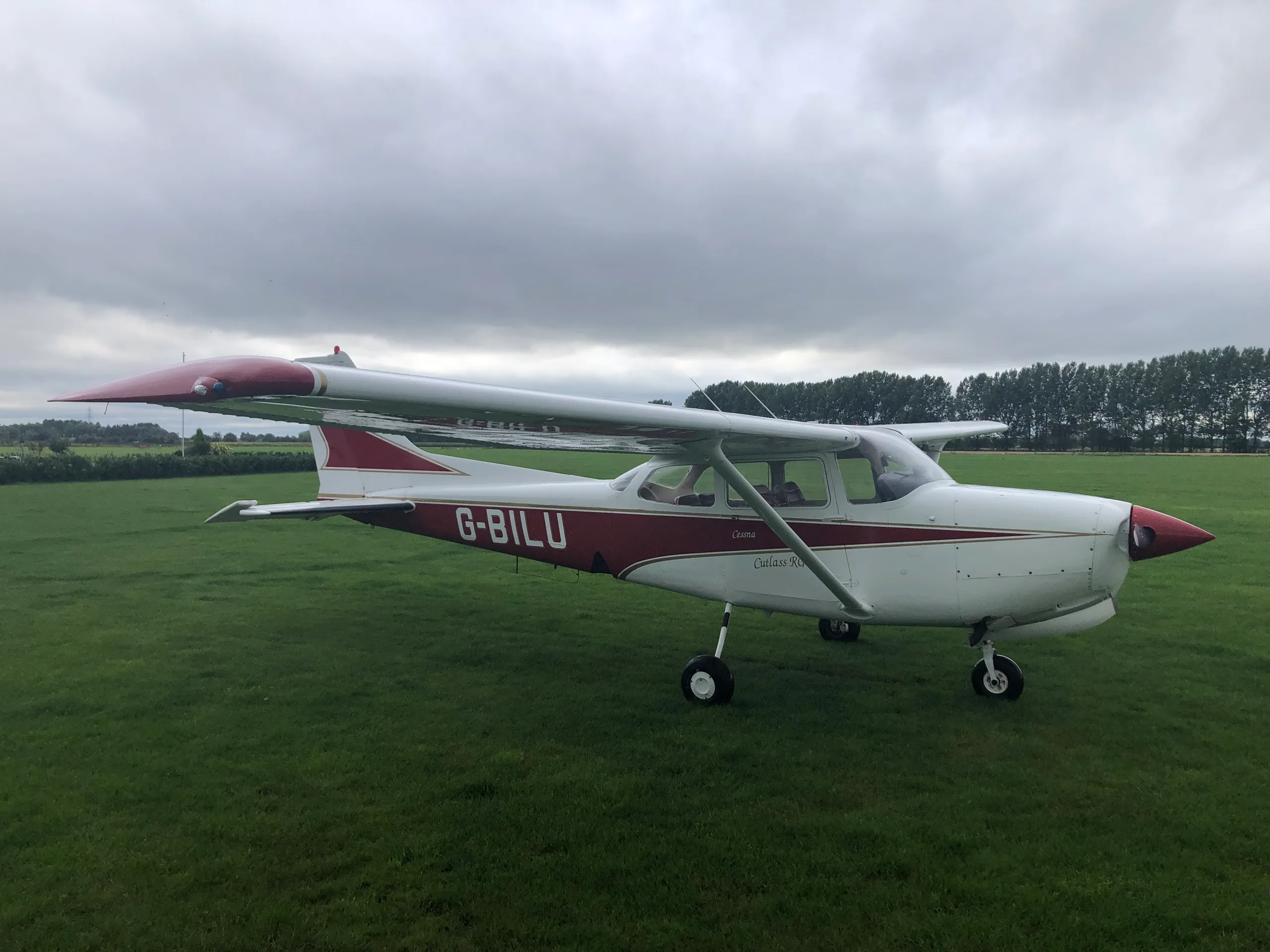 Exterior view of a 1975 Cessna C340.