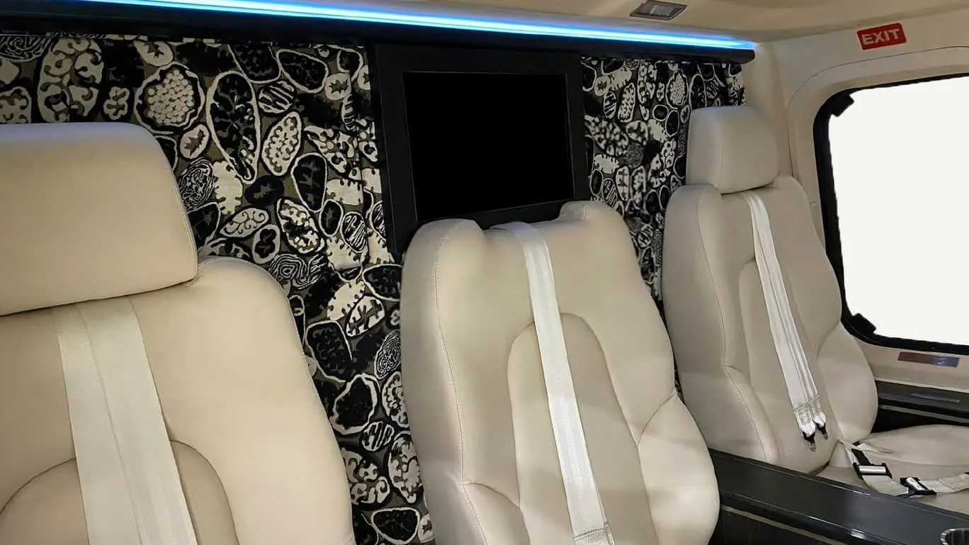 Cabin interior of a 2019 Leonardo AW139.