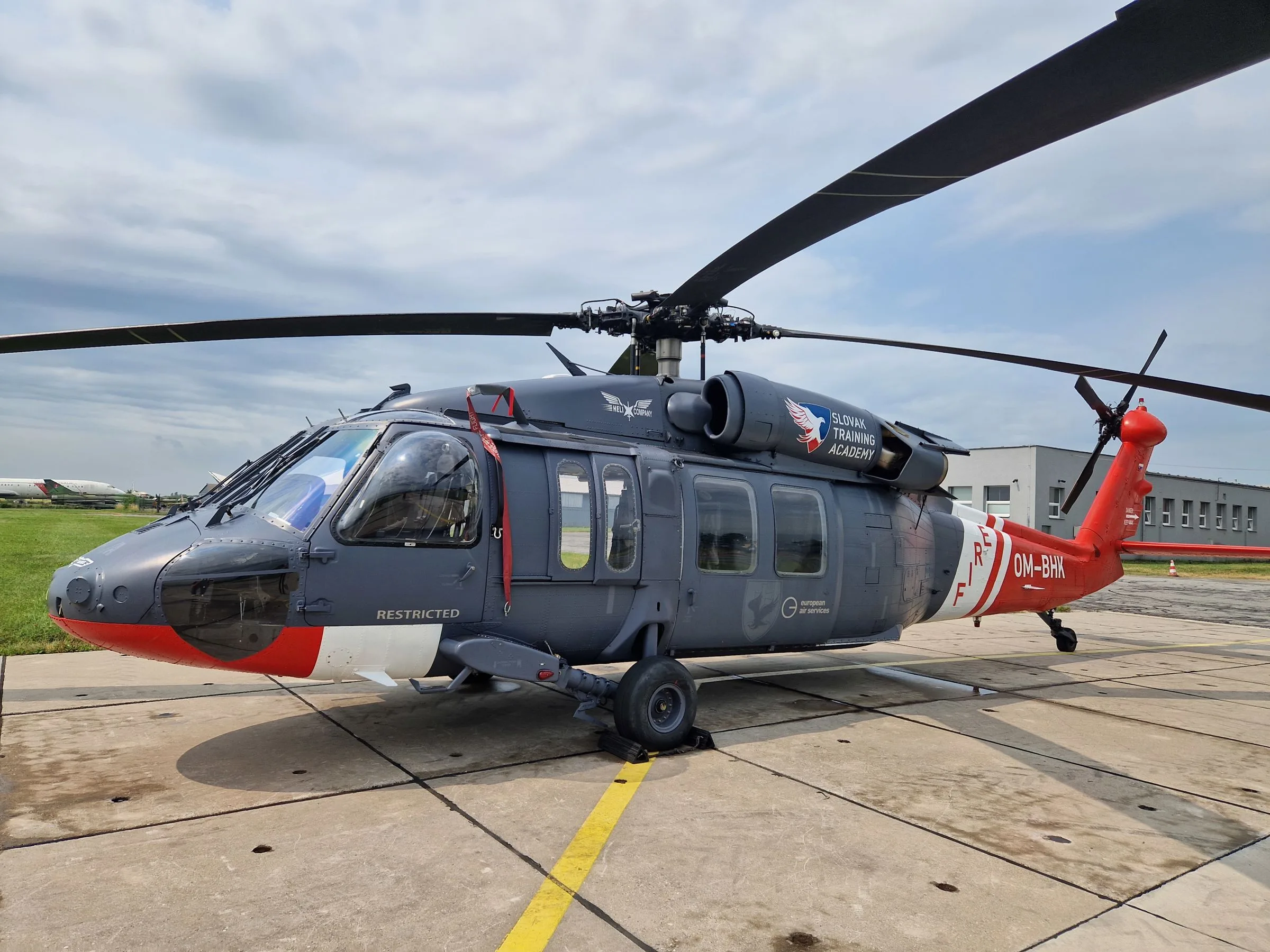 Exterior view of a 1980 Sikorsky UH-60 Black Hawk.