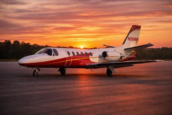 Marketing image of a 1981 Cessna Citation II.