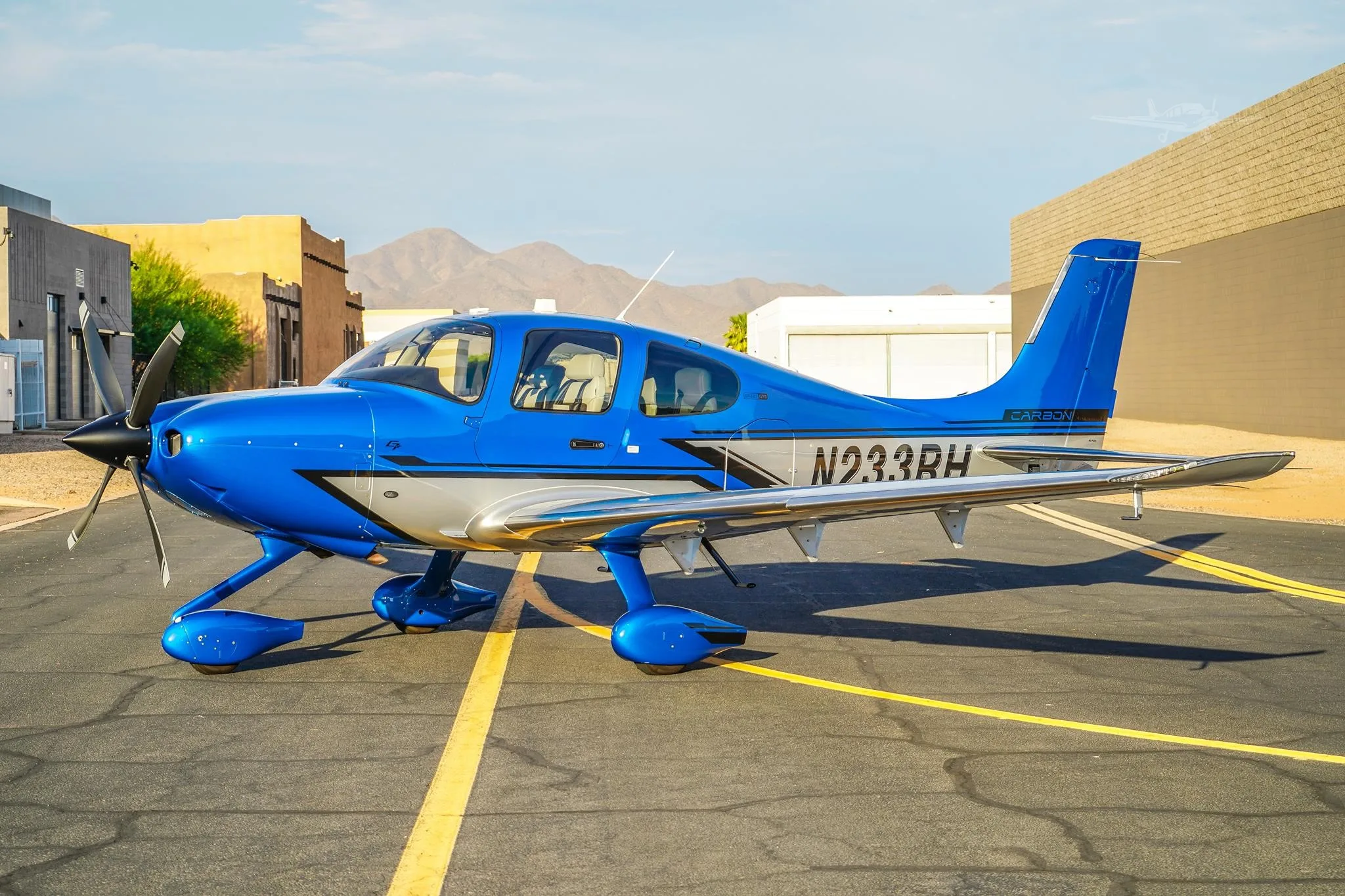 Exterior view of a 2026 CIRRUS SR22-G7+ TURBO, N233RH.