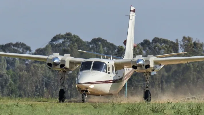Exterior view of a 1969 Twin Commander 500S.