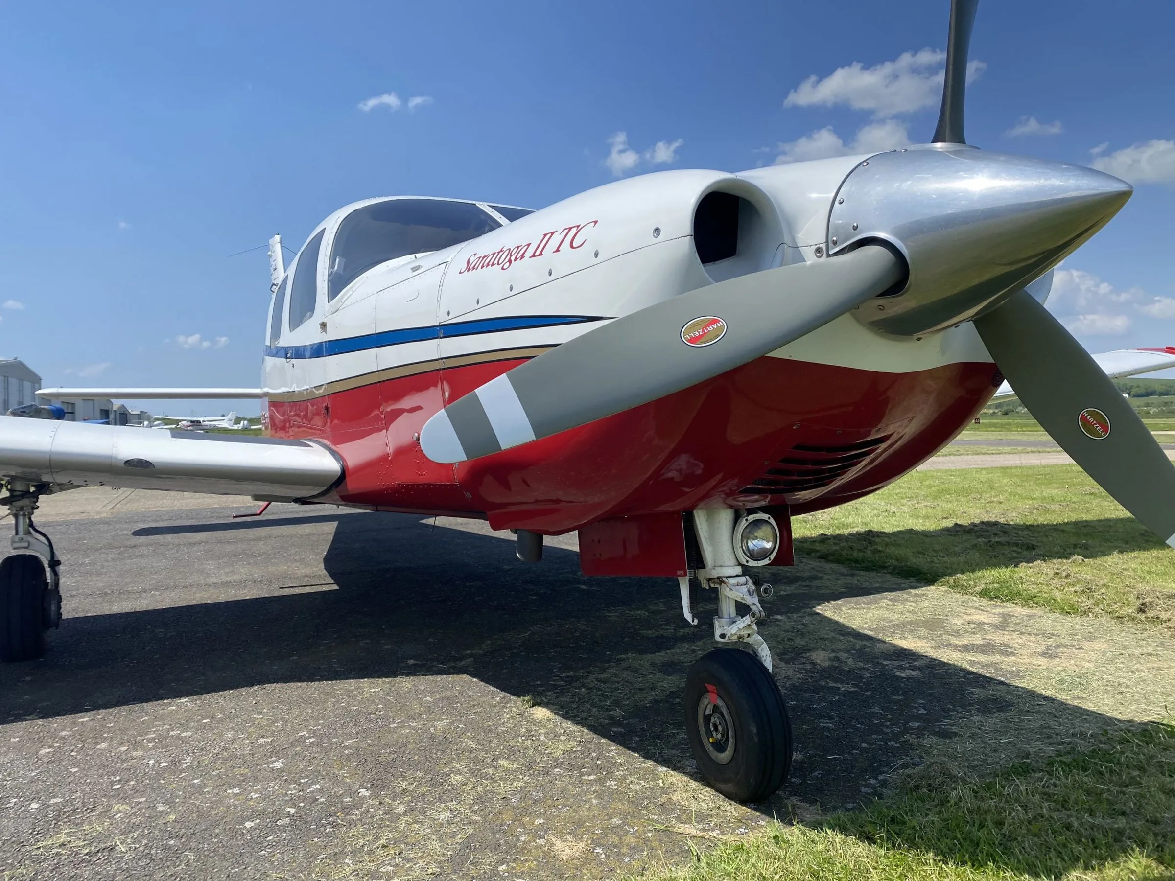 Exterior view of a 2003 Piper PA-32R-301T Saratoga 2 TC.