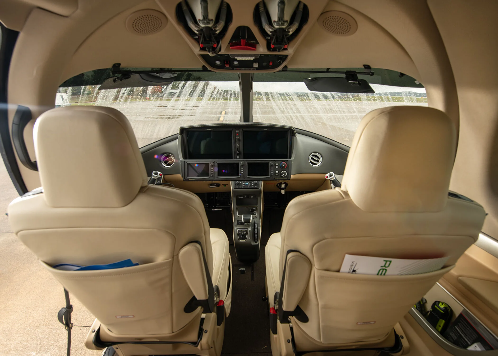Cabin interior of a 2023 Cirrus SF50 G2+ Elite.
