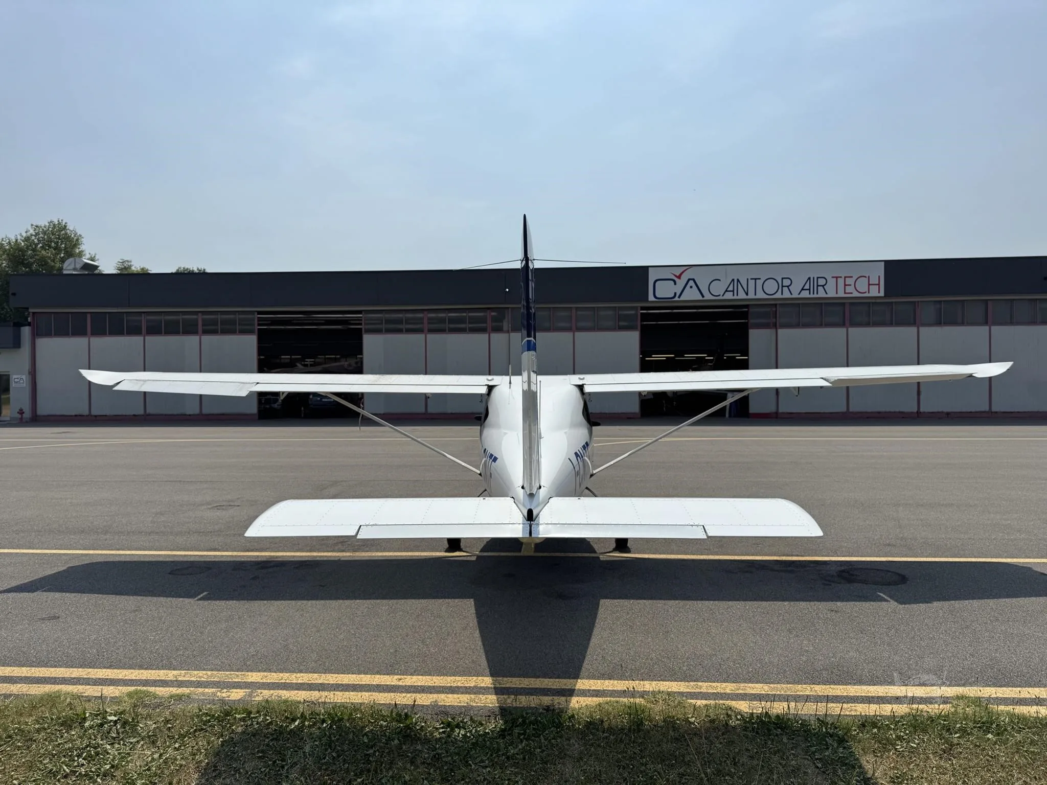 Exterior view of a 2019 TECNAM P2008 JC, I-CNTF.