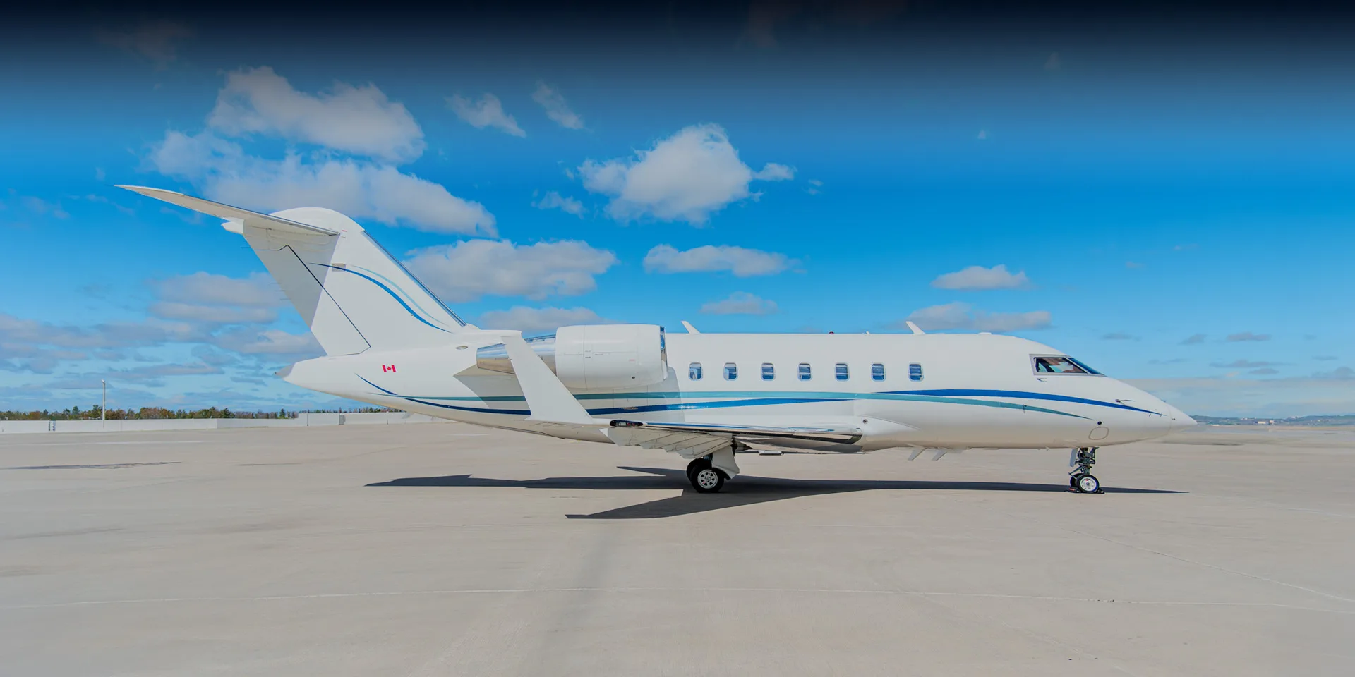 Exterior view of a 2007 Bombardier Challenger 605.