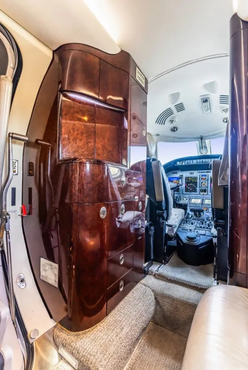 Cabin interior of a 2010 Cessna CITATION XLS+ | Leviate Air Group.