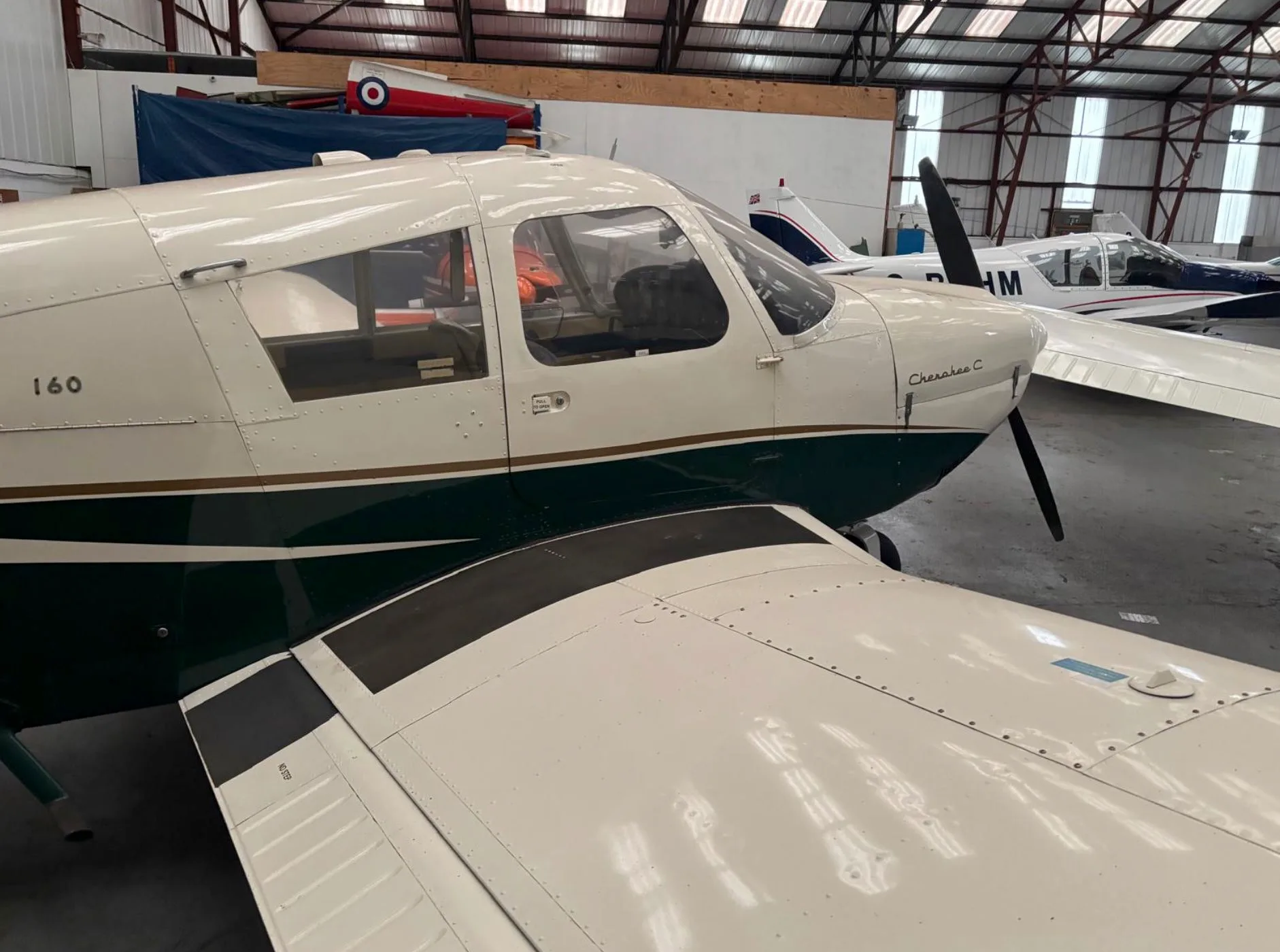 Exterior view of a 1965 Piper PA-28-160 Cherokee.