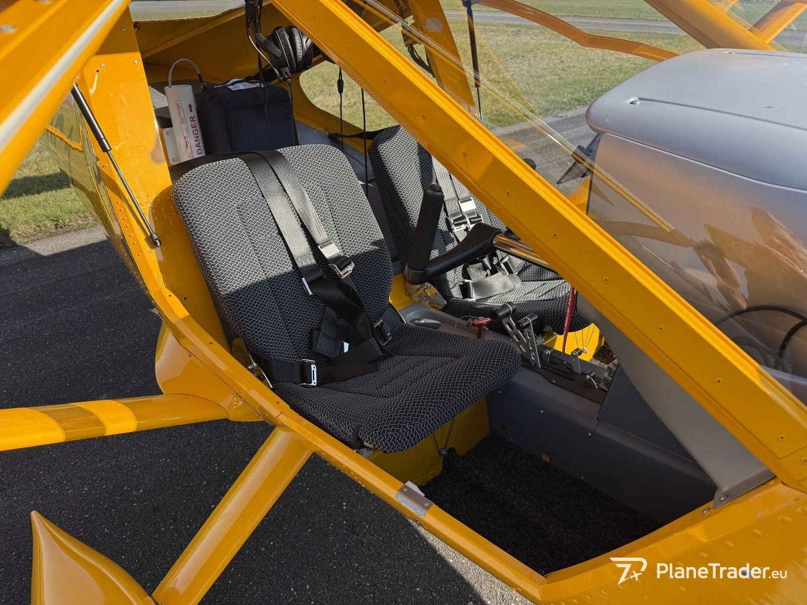 Cockpit and instrument panel of a 2023 Aeroprakt A32.