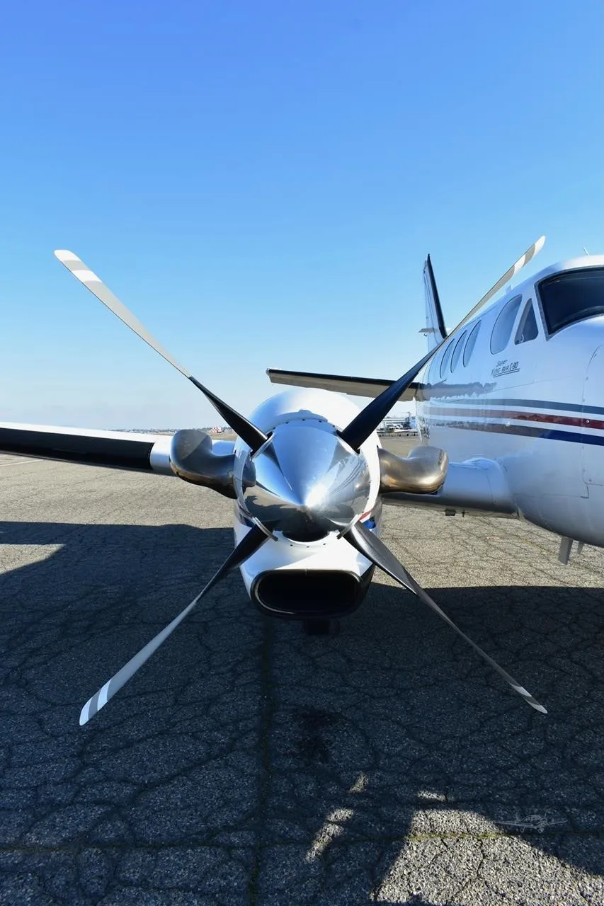 Exterior view of a 1979 BEECHCRAFT KING AIR C90, N227DC.