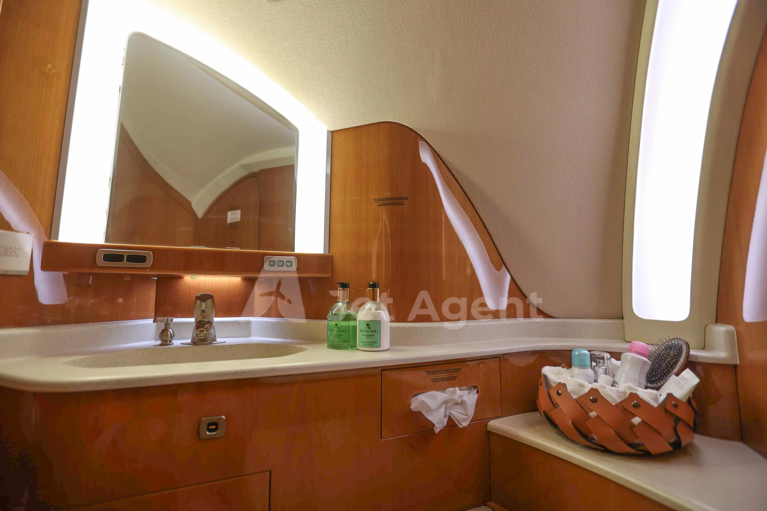 Cabin interior of a 2011 Embraer legacy 650.