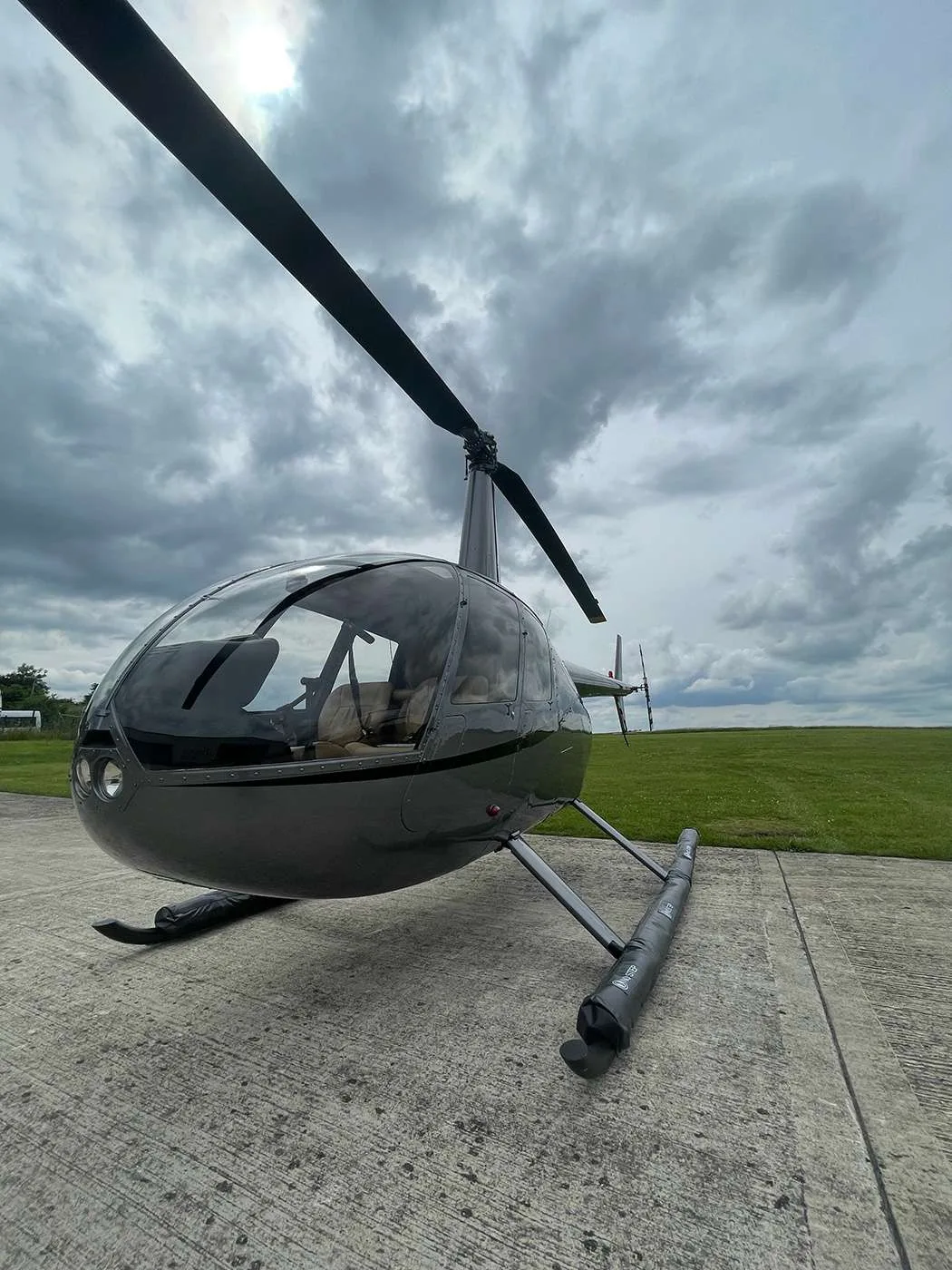 Exterior view of a Robinson R44.