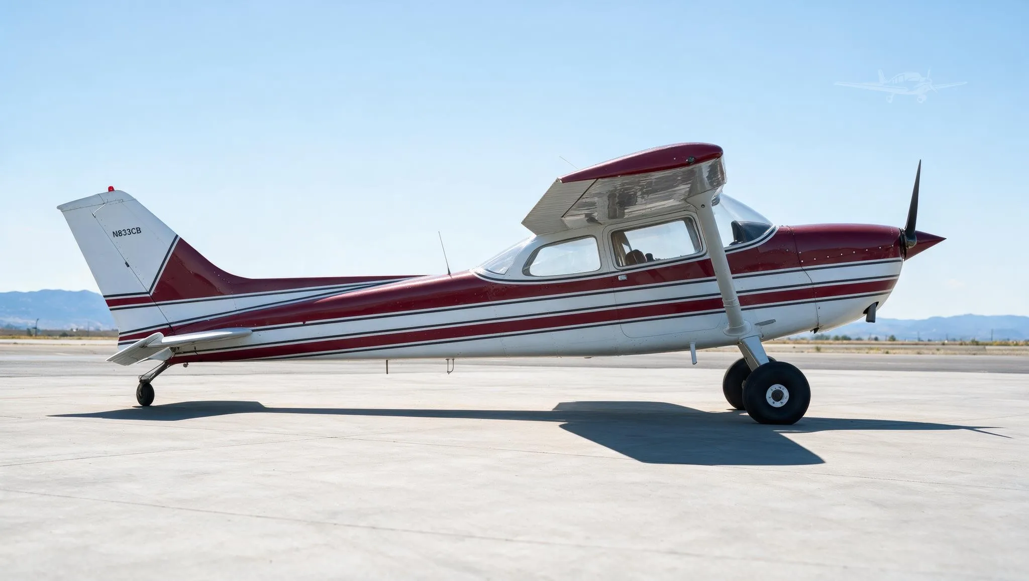 Exterior view of a 1976 CESSNA 172N SKYHAWK, N833CB.