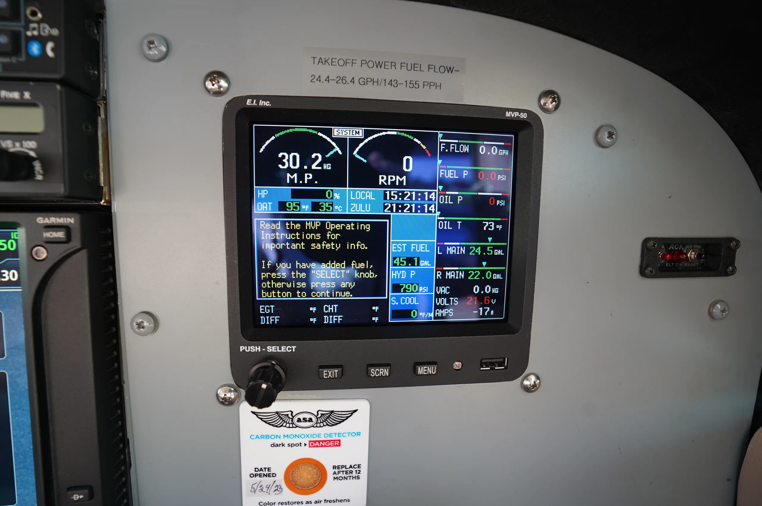 Avionics suite of a 1980 Cessna A185F Amphibian.