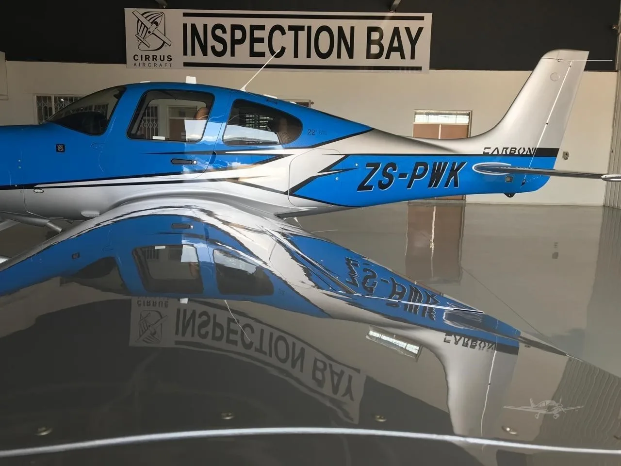 Exterior view of a 2019 CIRRUS SR22-G6, ZS-PWK.