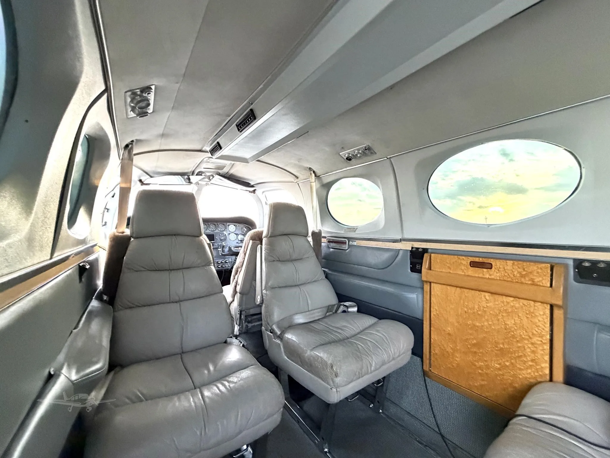 Cabin interior of a 1977 CESSNA 340A.