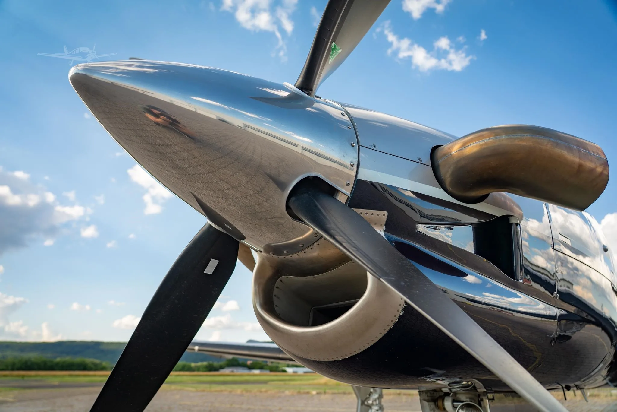 Engine detail of a 2009 DAHER TBM 850.