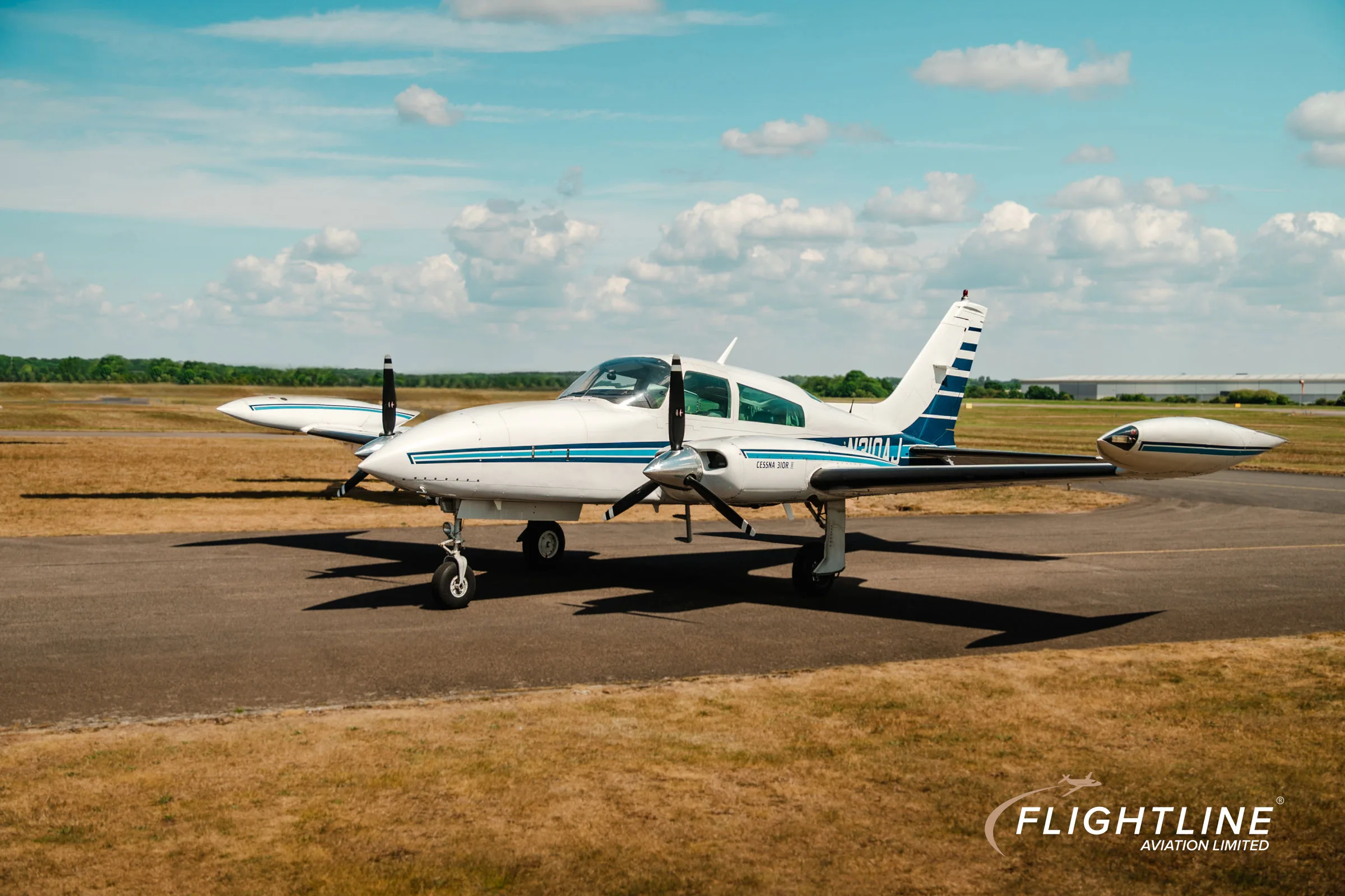 Exterior view of a 1980 Cessna 310R.