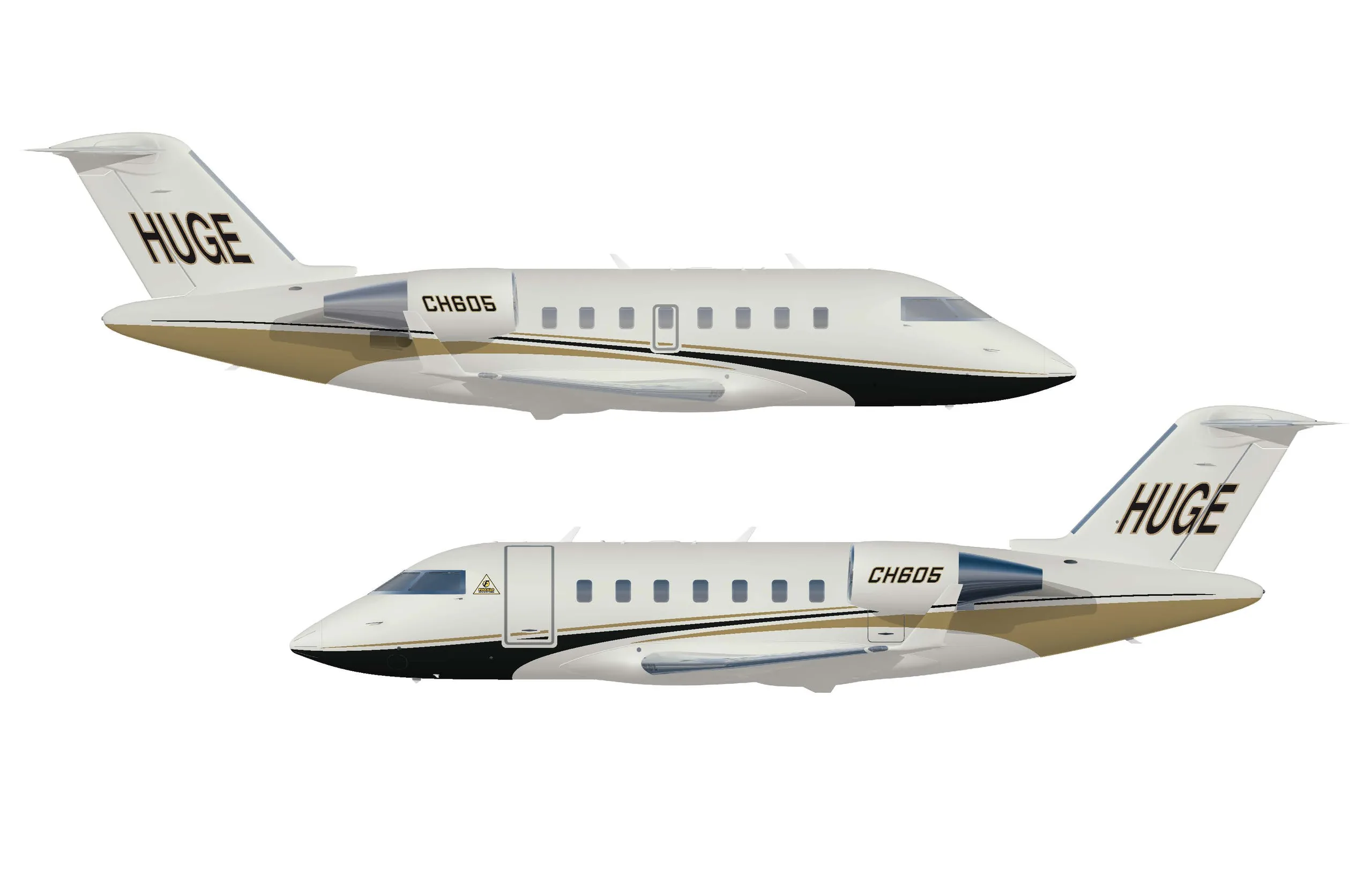 Exterior view of a 2002 Learjet 45, N769TM.