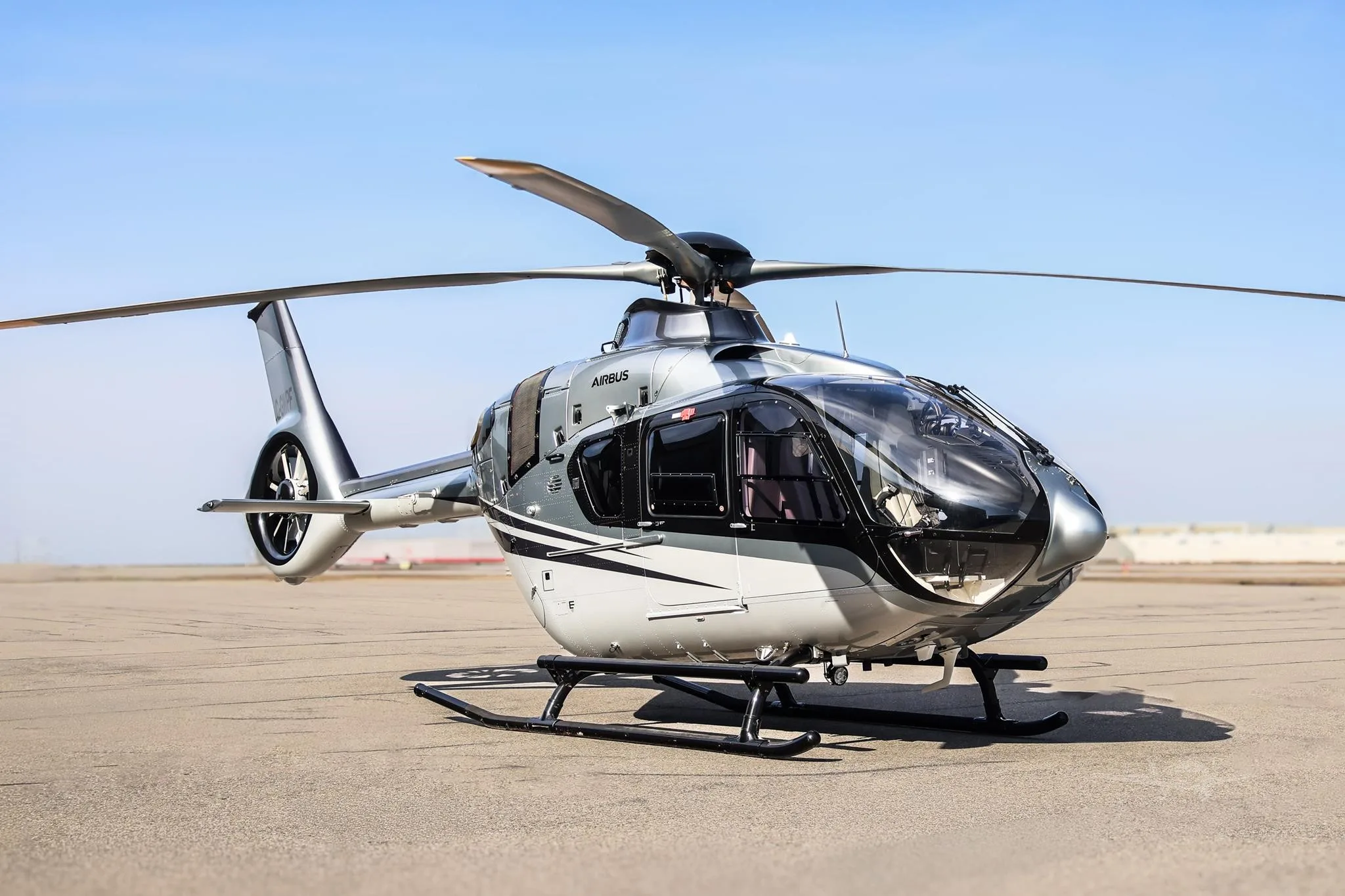 Exterior view of a 2023 AIRBUS H135T3, C-GWPF.