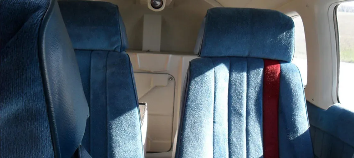 Cabin interior of a 1981 Piper Turbo Seminole TSIO-360’s Garmin 530W.
