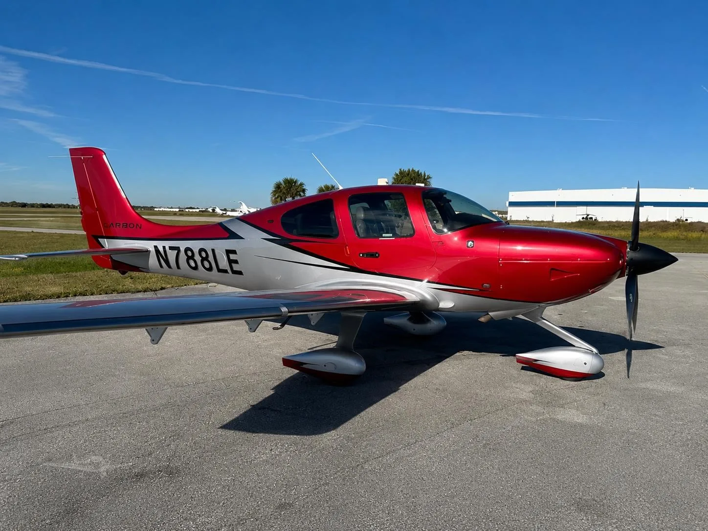 Exterior view of a 2022 CIRRUS SR22-G6 TURBO, N788LE.