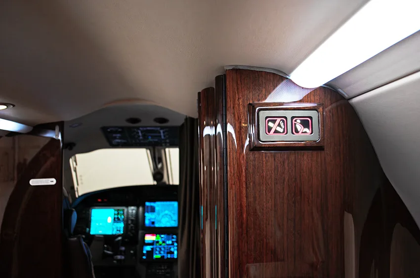 Cabin interior of a 2011 Pilatus PC-12 NG - SN 1266.