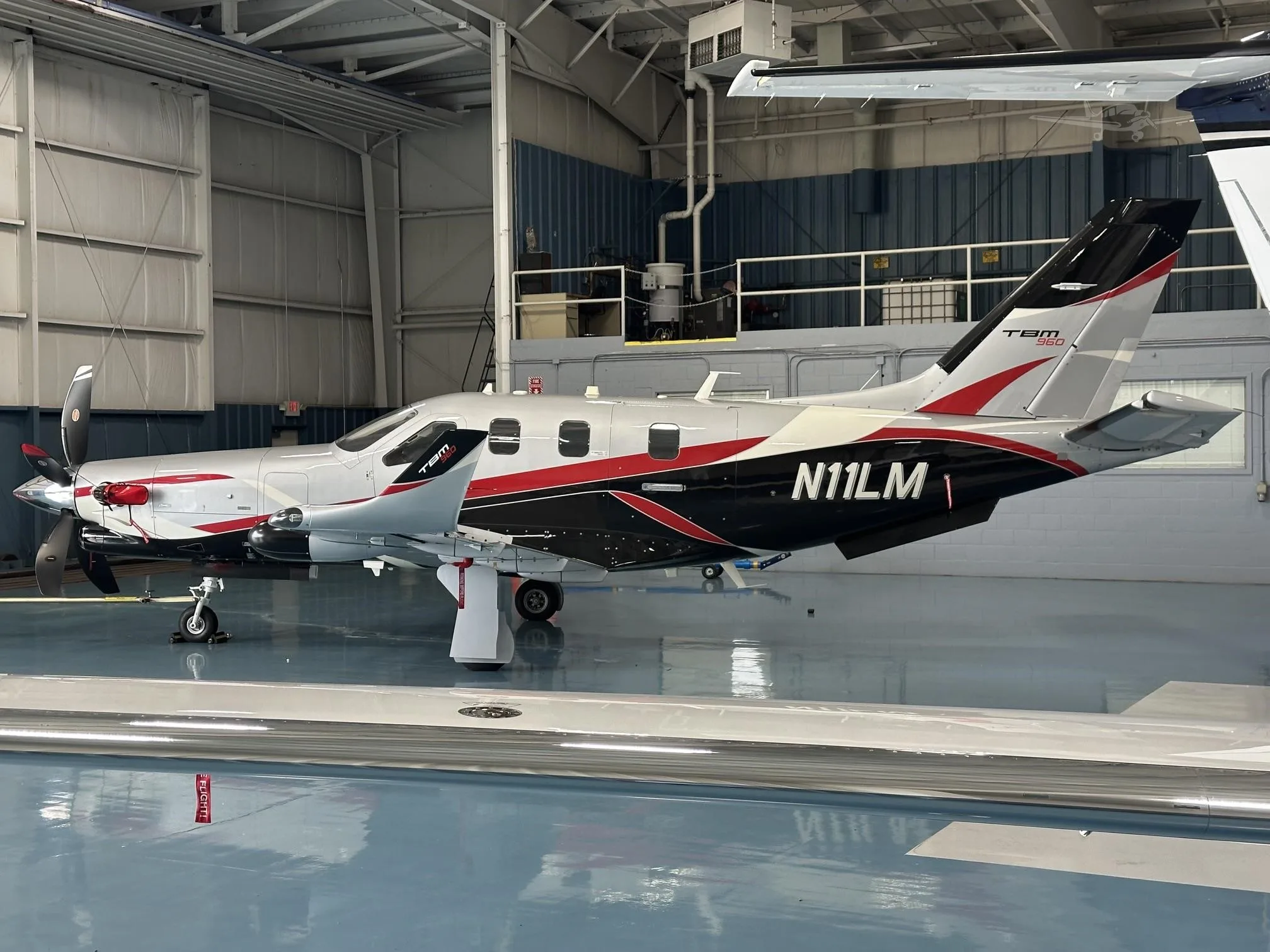 Exterior view of a 2023 DAHER TBM 960, N11LM.