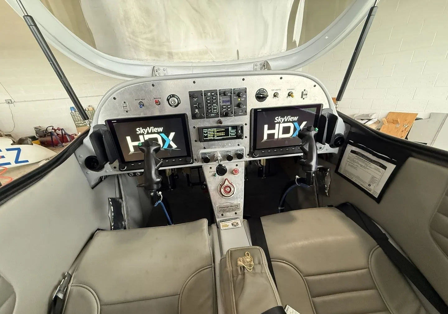 Cockpit and instrument panel of a 2019 Arion Lightning.