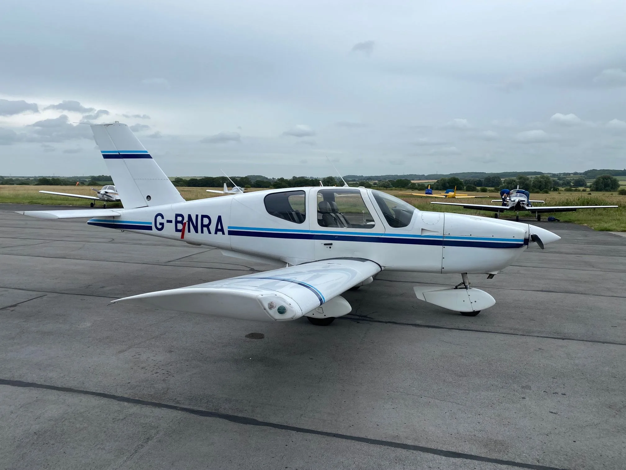 Exterior view of a 1987 Socata TB-10 Tobago.