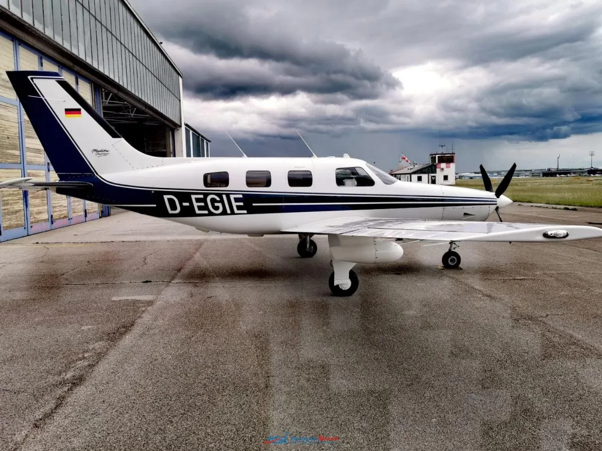 Exterior view of a Piper Piston, D-EGIE.