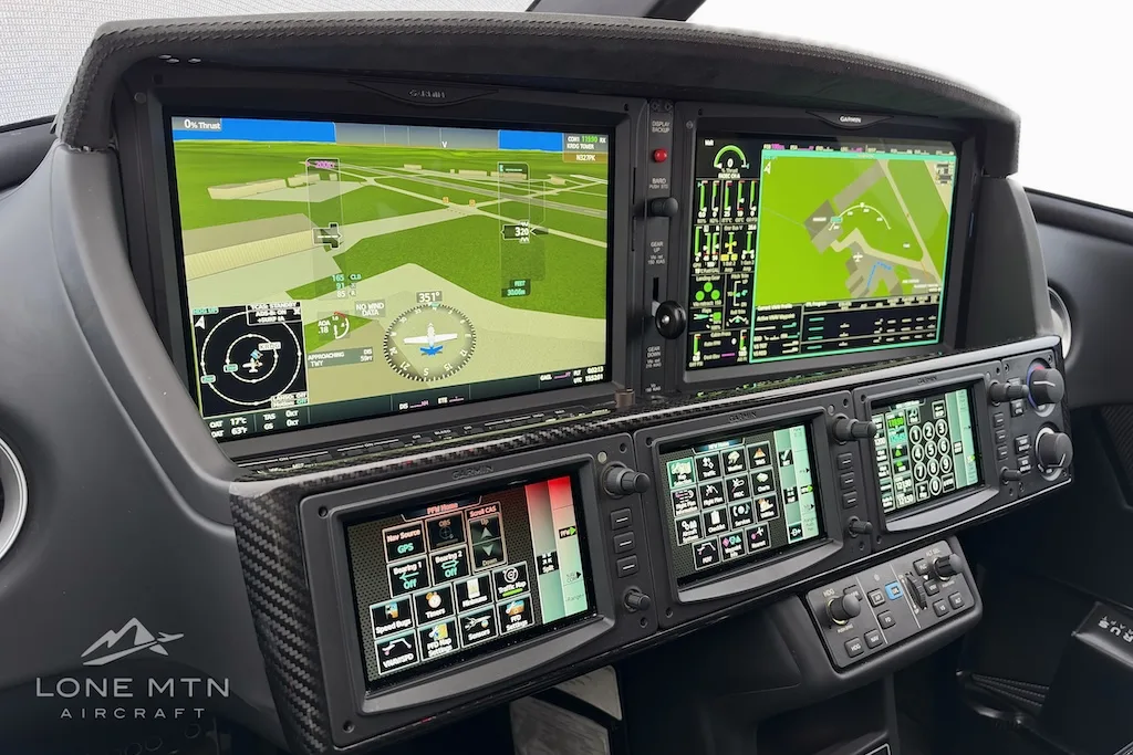 Avionics suite of a 2024 Cirrus SF50 G2+ Vision Jet.